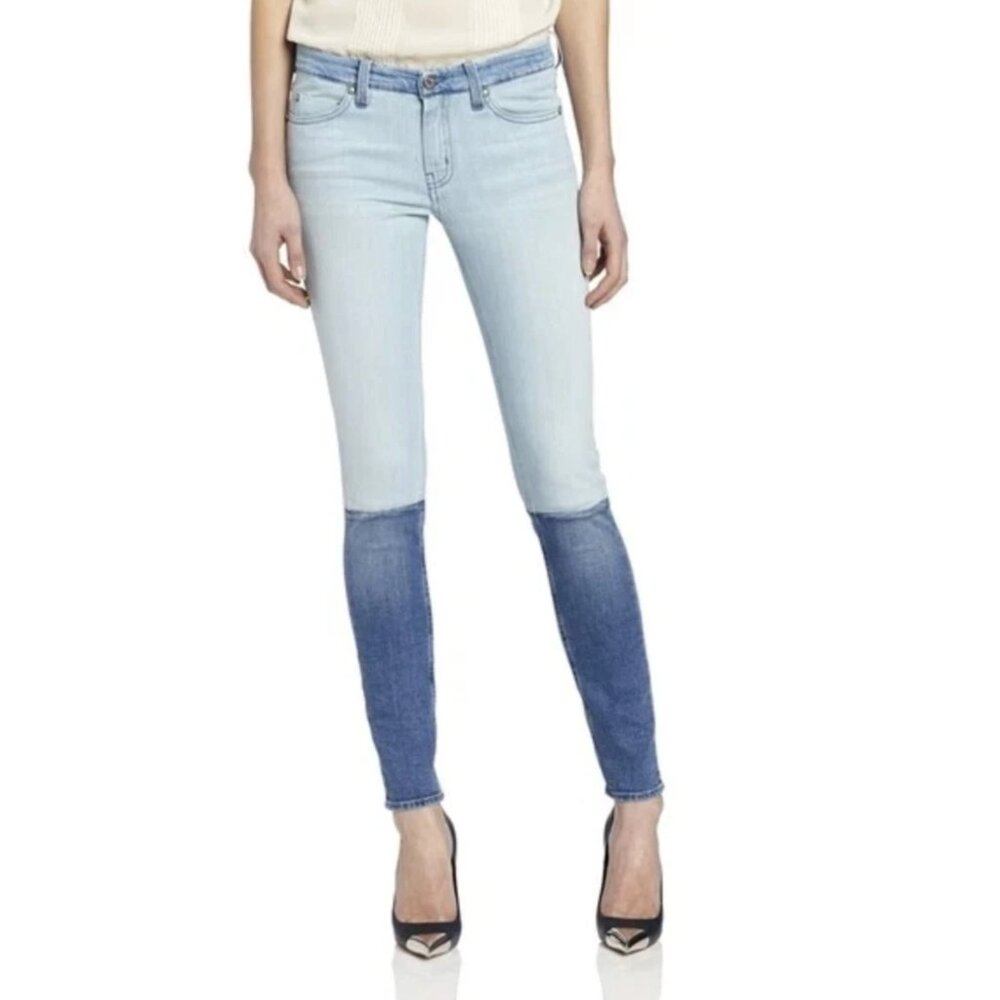 MiH Jeans 30 Breathless Skinny Jeans in J Street Patchwork Two Tone
